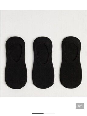 🆕️  BLACK 3 PACK NO-SHOW SOCKS SIZE 7-9